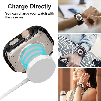 Picture of Apple Watch Soft Case with Screen Protector -40 mm/41mm/42mm/44mm/45 for Watch S1/2/3/4/5/6/7/8 for soft TPU transparent cover (45 mm)