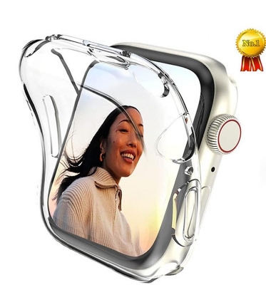 Picture of Apple Watch Soft Case with Screen Protector -40 mm/41mm/42mm/44mm/45 for Watch S1/2/3/4/5/6/7/8 for soft TPU transparent cover (49 mm)