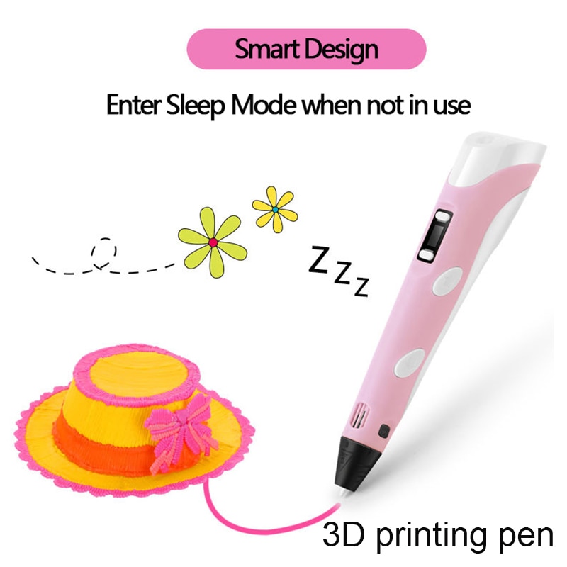 Picture of Pix 3D Art Printing Printer Pen-3D Pen Automatic Feeding 3 Piece color Filament Refill -5 V Mini 3D Printer Machine, attractive gifts for kids (Pink)