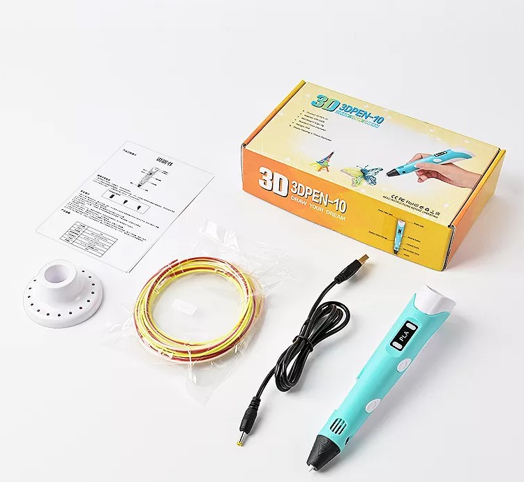 Picture of Pix 3D Art Printing Printer Pen-3D Pen Automatic Feeding 3 Piece color Filament Refill -5 V Mini 3D Printer Machine, attractive gifts for kids (Purple)