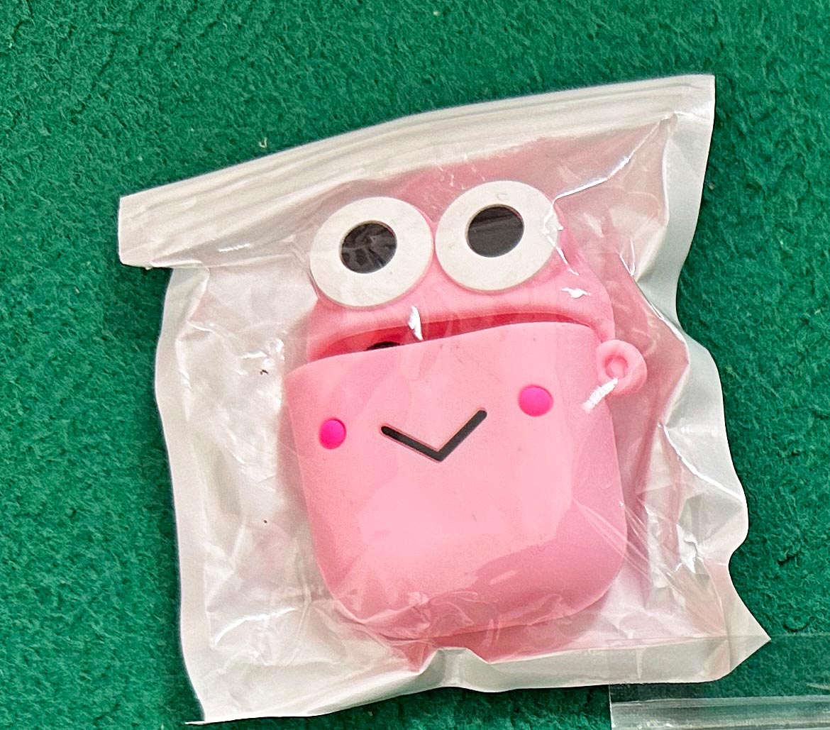 Picture of For Apple AirPods 2 Cute Cartoon Soft Silicone Skin Case Cover - Airpods 2 Case cover, Apple Airpods 2 earphone cover with  metal hook - Cute Case for Airpods  2 (Light Green)