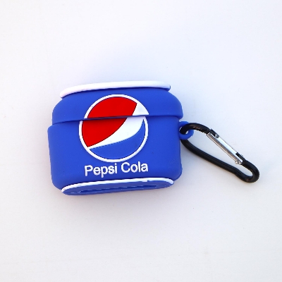 Picture of Airpod Pro Marvel Character Super Man, Spiderman, Venom, Groot, Super mario airpod pro 2 case Wireless Bluetooth Headset Silicon protective artificial cartoon cover case (only cover) (Pepsi can)