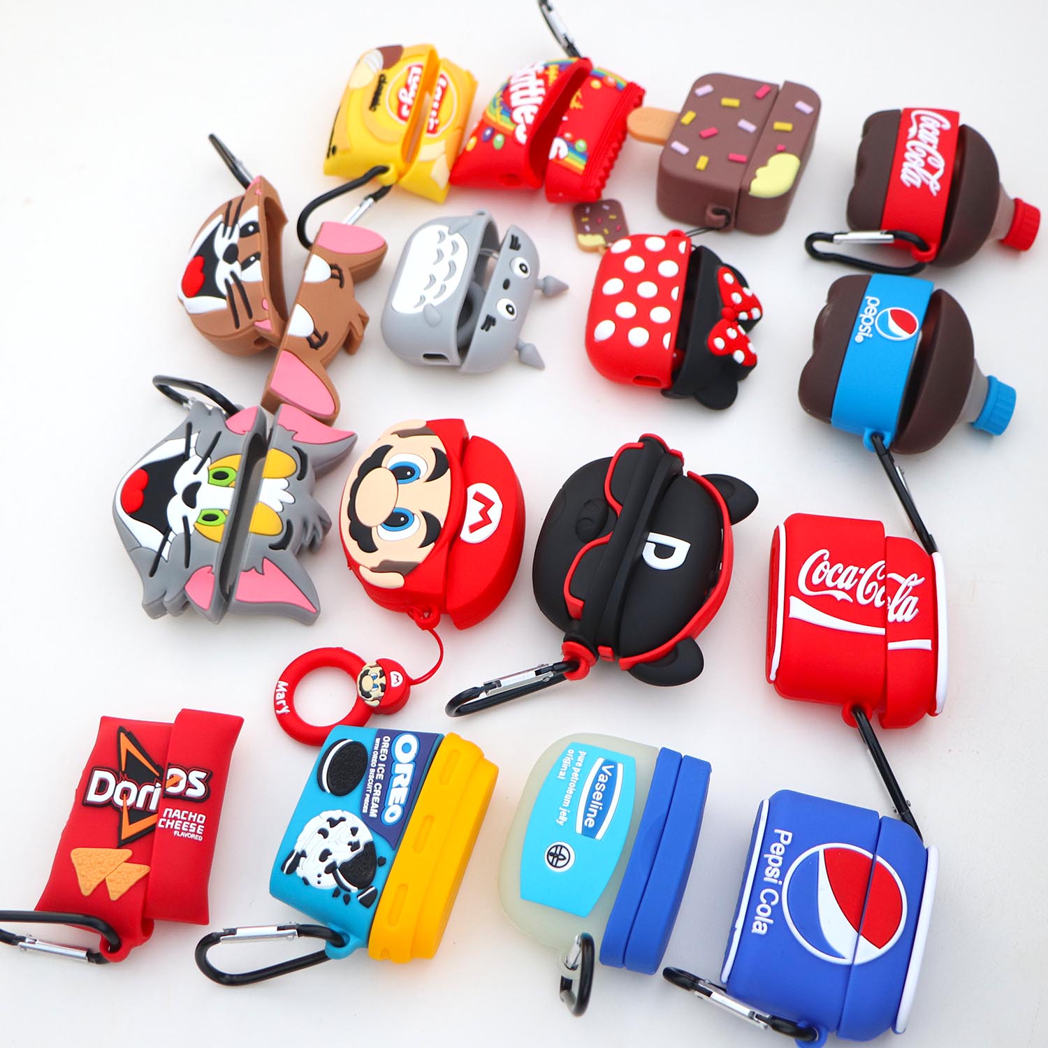 Picture of Airpod Pro Marvel Character Super Man, Spiderman, Venom, Groot, Super mario airpod pro 2 case Wireless Bluetooth Headset Silicon protective artificial cartoon cover case (only cover) (DETOS)