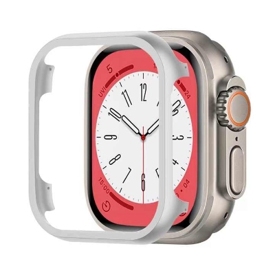 Picture of For Apple Watch Aluminum Alloy Protective Metal Case Hollow Frame Bumper For iWatch 49 mm/45mm/44mm-Premium Quality Aluminum Alloy Bumper Cover for Apple Watch (49mm Silver)