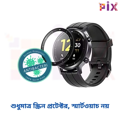 Picture of Pix Realme Watch And Realme Watch S Smart Watch Screen Protector Antibacterial and Bubble Free PMMA Plastic Full Coverage Screen Protector Premium Quality Soft Film Full Coverage Screen Protector For Realme Watch / Watch S Smart Watch (Realme watch S)