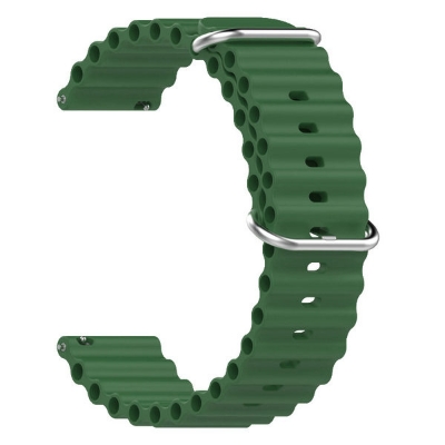 Picture of Pix 20mm/22mm Silicon Strap For Millet/Huawei/Honor/Samsung Smart Watch And All Kind Of Smart Watches Universal Strap-Pure Color Maritime Strap (Dark green 20mm,Freesize)