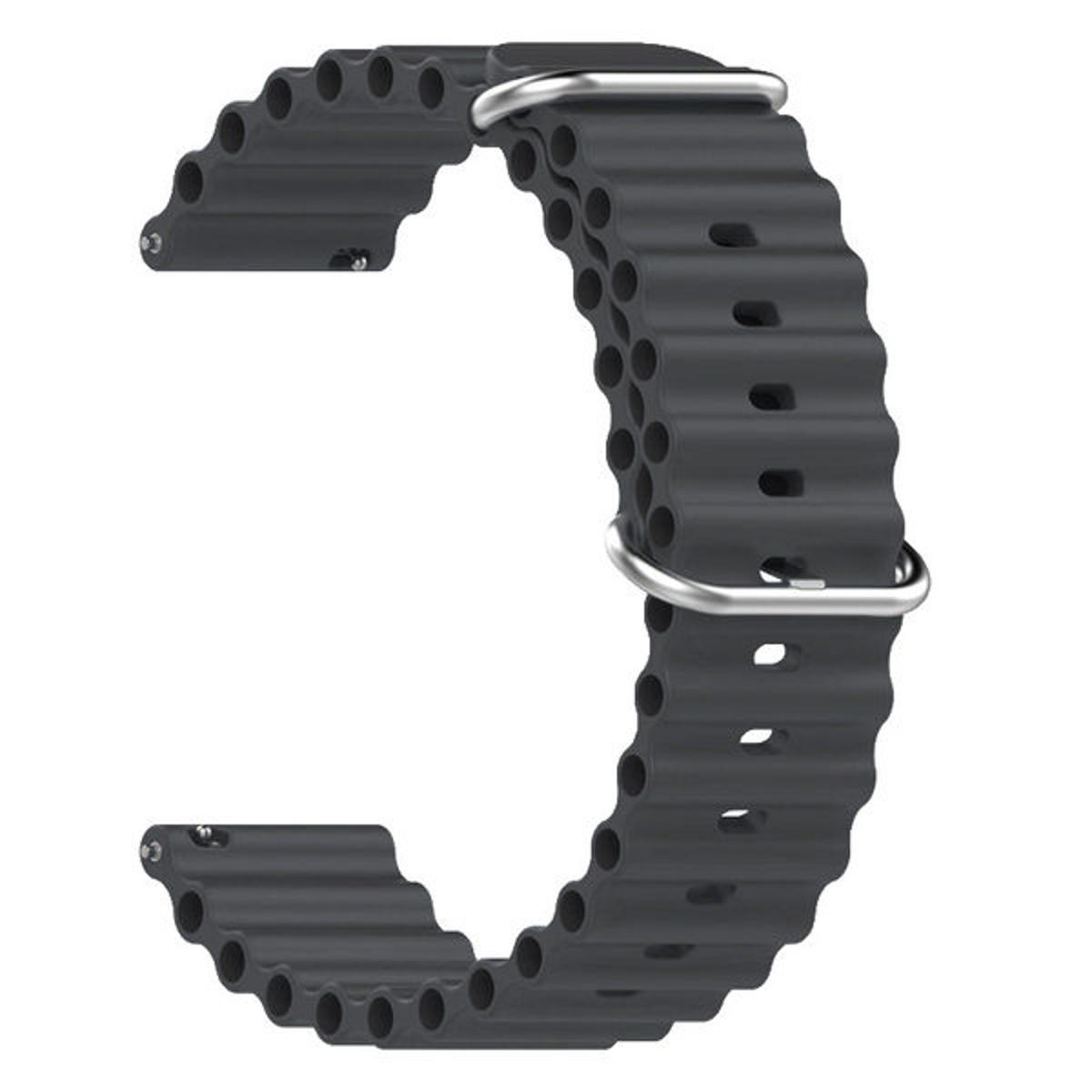 Picture of Pix 20mm/22mm Silicon Strap For Millet/Huawei/Honor/Samsung Smart Watch And All Kind Of Smart Watches Universal Strap-Pure Color Maritime Strap (Orange 20mm,Freesize)