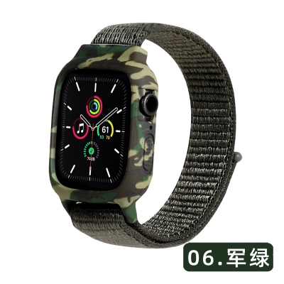 Picture of Pix Apple Watch Nylon Strap + Case for 38/40 mm-2 In 1 Case + Nylon Strap For Apple Watch-Ring Bracelet Replacement Strap With Designer Case for 38/40 Apple Watch (38/40 mm White,Freesize)