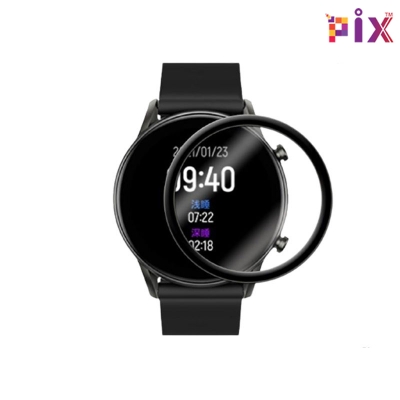 Picture of Pix Xiaomi Haylou Solar Smart Watch Tempered Glass Antibacterial and Bubble Free Screen Protector-Haylow Smart Watch All model Screen Protector (Haylou RT2)