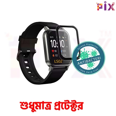 Picture of Pix Xiaomi Haylou Solar Smart Watch Tempered Glass Antibacterial and Bubble Free Screen Protector-Haylow Smart Watch All model Screen Protector (LS09B)