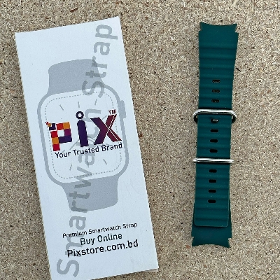 Picture of Pix 20mm Samsung Galaxy Watch Strap 4/5/6 Marine Silicone Strap Replacement Band For Samsung Galaxy Watch Belt (Midnight Blue Watch4/5,Freesize)
