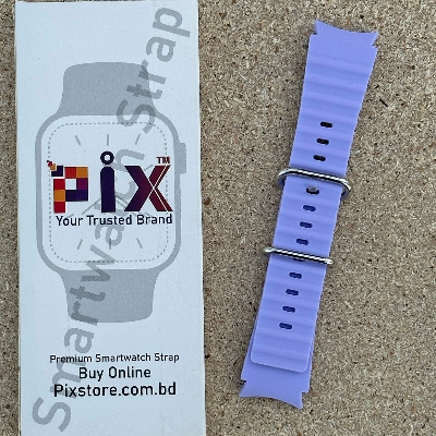 Picture of Pix 20mm Samsung Galaxy Watch Strap 4/5/6 Marine Silicone Strap Replacement Band For Samsung Galaxy Watch Belt (Purple,Freesize)