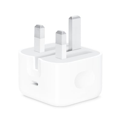 Picture of Pix Apple iPhone Fast Charger 20W PD Fast Charging Power Adapter 20W USB C 2 PIN And 3 Pin (Optional) UK Fast Charger- 20W USB-C Power Adapter support iPhone6/7/8/ X,XR,XS,XS Max,11,12,13,14,15 (White 3 Pin UK,Apple)