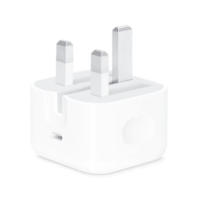 Picture of Pix Apple iPhone Fast Charger 20W PD Fast Charging Power Adapter 20W USB C 2 PIN And 3 Pin (Optional) UK Fast Charger- 20W USB-C Power Adapter support iPhone6/7/8/ X,XR,XS,XS Max,11,12,13,14,15 (White 3 Pin UK,Apple)