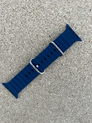 Picture of PIX Apple Watch Silicon Ocean Band-Strap49-45-44-42MM New Designer Silicon Stainless Steel Luxury Apple Smart Watch (Blue 49/45/44/42mm,Freesize)