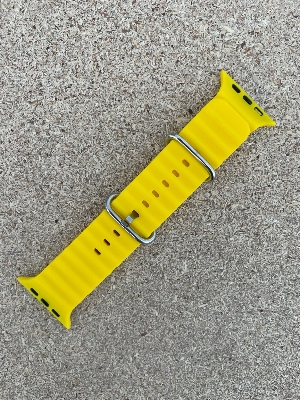 Picture of PIX Apple Watch Silicon Ocean Band-Strap49-45-44-42MM New Designer Silicon Stainless Steel Luxury Apple Smart Watch (Yellow,Freesize)