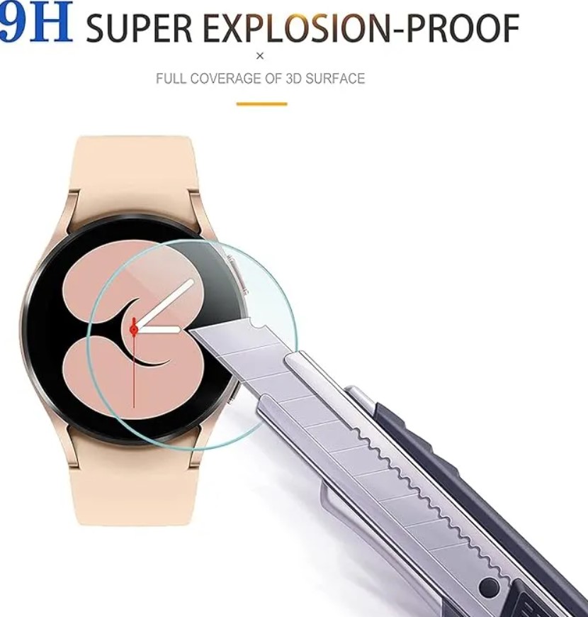 Picture of Pix Samsung Galaxy Watch 6 Tempered Glass Screen Protector For 40mm 43mm 44mm 47mm -High Quality Glass Screen Protector for Samsung Galaxy Watch 6 (Watch 6 - 40mm)