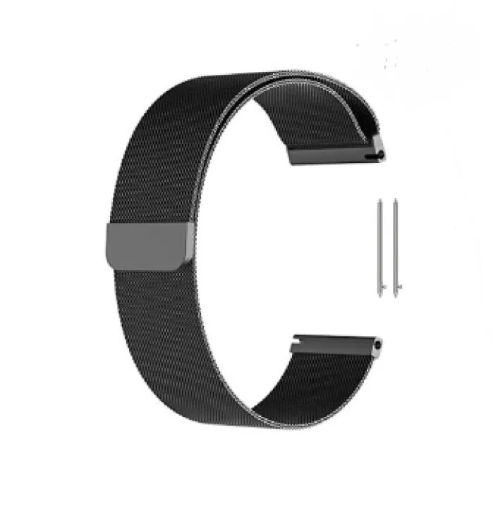 Picture of Pix 20mm Universal Watch Magnetic Chain Strap-Replacement Bracelet Metal Belt Wrist Band Strap for 20mm Universal Smart Watch (Silver,Freesize)