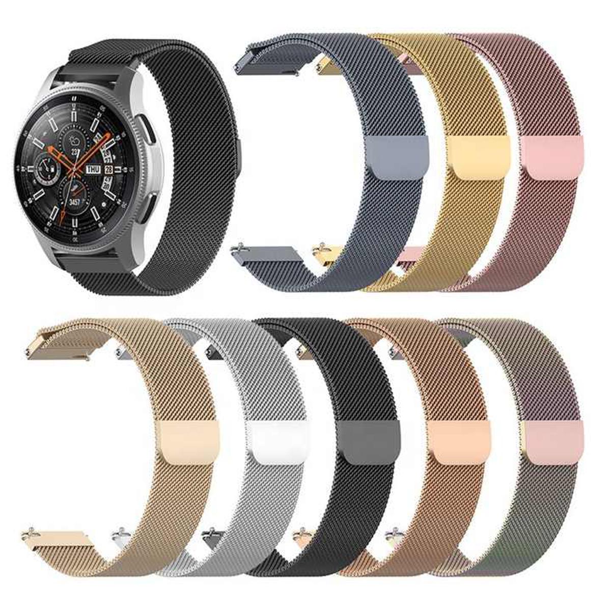 Picture of Pix 20mm Universal Watch Magnetic Chain Strap-Replacement Bracelet Metal Belt Wrist Band Strap for 20mm Universal Smart Watch (Gold,Freesize)