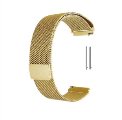 Picture of Pix 20mm Universal Watch Magnetic Chain Strap-Replacement Bracelet Metal Belt Wrist Band Strap for 20mm Universal Smart Watch (Gold,Freesize)