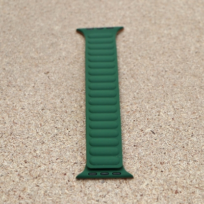 Picture of Pix Apple Watch Magnetic Silicon Strap Belt - Adjustable Magnetic Silicon Loop Silicon Strap for Apple Watch 42/44/45/49mm (Light green,Freesize)