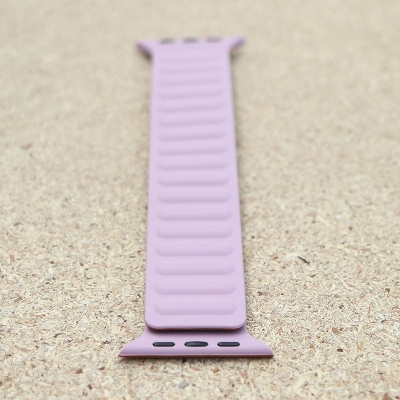 Picture of Pix Apple Watch Magnetic Silicon Strap Belt - Adjustable Magnetic Silicon Loop Silicon Strap for Apple Watch 42/44/45/49mm (Purple,Freesize)