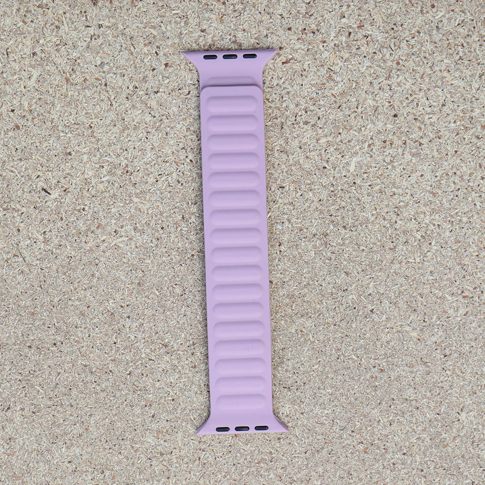 Picture of Pix Apple Watch Magnetic Silicon Strap Belt - Adjustable Magnetic Silicon Loop Silicon Strap for Apple Watch 42/44/45/49mm (Purple,Freesize)