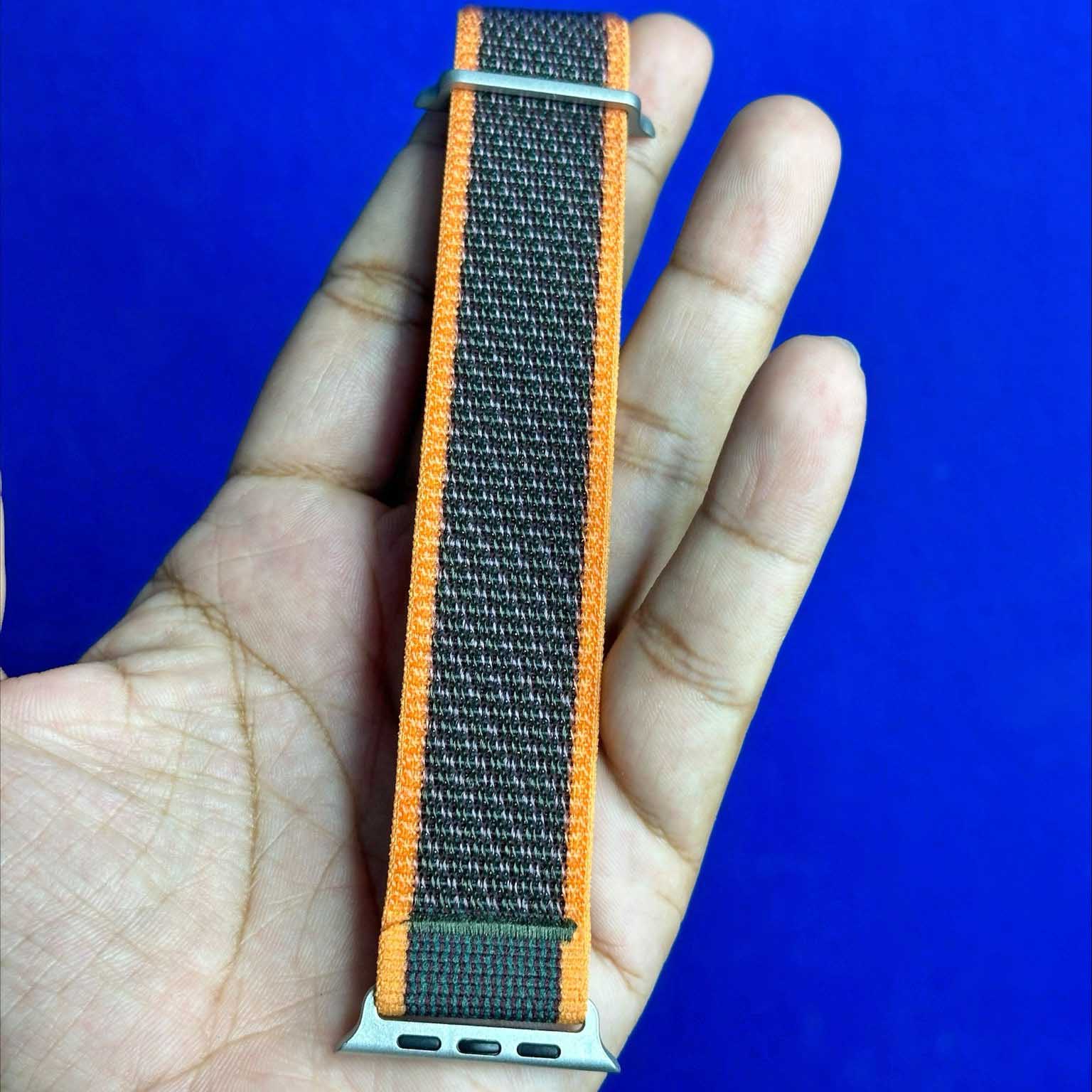 Picture of For Apple Watch Nylon Strap Belt 49mm/45mm/44mm/42mm Trail Loop Band For Apple Watch Strap Nylon Beige Trail Loop Strap for 49mm 44mm 45mm 42mm Watch Strap Series 8 7 5 6 5 4 Multicolor Strap (Rainbow,Freesize)