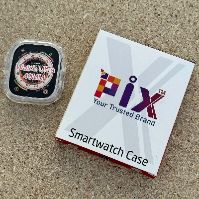Picture of Pix Apple Watch Protective Back Side Case-44mm/45mm/49mm (Optional ) soft tpu Semi-Pack Apple Watch Protective Bumper Case-Tpu Half Pack Apple Watch Protective Case (49mm black)