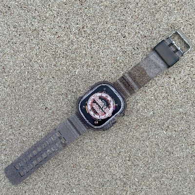 Picture of Pix Apple Watch Case + Strap integrated 49mm Strap for 8th Generation Colorful Transparent Case Belt - 49mm TPU Apple Watch Protective Case and Strap (Black Transparent,Not Specified)
