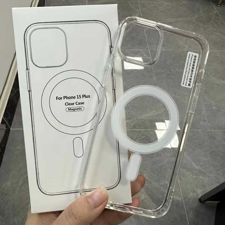 Picture of For Apple iPhone 15/15Pro/15 Pro Max/15 Plus Magsafe Clear Case - New Premium Quality Magnetic Magsafes Wireless Charging Transparent Clear Phone Case For iPhone 15/15Pro/15 Pro Max/15 Plus (Clear,iPhone 15)