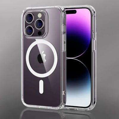 Picture of For Apple iPhone 15/15Pro/15 Pro Max/15 Plus Magsafe Clear Case - New Premium Quality Magnetic Magsafes Wireless Charging Transparent Clear Phone Case For iPhone 15/15Pro/15 Pro Max/15 Plus (Clear,iPhone 15Pro)