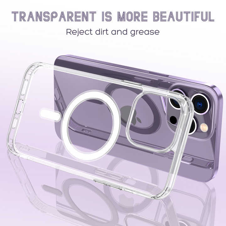 Picture of For Apple iPhone 15/15Pro/15 Pro Max/15 Plus Magsafe Clear Case - New Premium Quality Magnetic Magsafes Wireless Charging Transparent Clear Phone Case For iPhone 15/15Pro/15 Pro Max/15 Plus (Clear,iPhone 15 Plus)