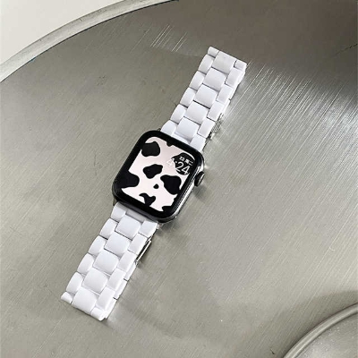 Picture of Pix Universal 20mm Watch Acrylic Strap/Band-20mm Watch Smart Acrylic Premium Band for Unisex-20mm Replacement Watch Band Steel Loop Mesh Metal Loop Strap for Samsung ,Amazfit, Xiaomi Watch ETC (White,Freesize)