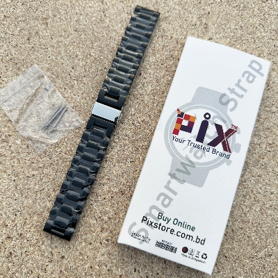 Picture of Pix Universal 20mm Watch Acrylic Strap/Band-20mm Watch Smart Acrylic Premium Band for Unisex-20mm Replacement Watch Band Steel Loop Mesh Metal Loop Strap for Samsung ,Amazfit, Xiaomi Watch ETC (Blue,Freesize)