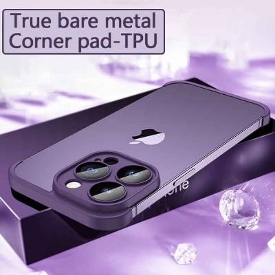 Picture of Pix Apple iPhone Bumper Case with Lens Protector Glass Soft Silicone Bumper For iPhone 15 Pro Max, 15 Pro, 15 , 15 Plus, 14 Pro Max, 14 Pro, 14,14 Plus, 13 Pro Max, 13, 13 Mini, 12 Pro Max,12/12 Pro,12 Mini, 11 Bumper Case (Black,13 Pro)