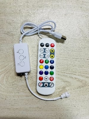 Picture of Pix Programmable RGB 5050 2812IC LED Lights 60LED/144 Led/M 1LED/Cut Colorful LED Strip Lights -5M USB 5V Bluetooth APP Music Function Control Lamp With Remote RGB Light App Control Addressable SPI Mini Pixel LED Controller for Dream Colorful Strip (Only Tuya WIFI Controller(Without Battery))