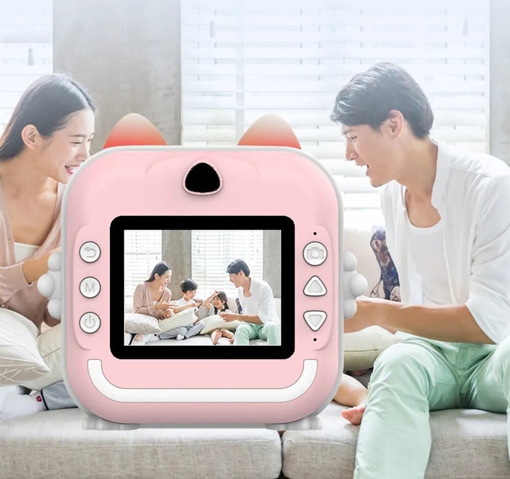 Picture of Pix Instant Thermal Printing Mini Digital Camera-Children Instant Fun Print Camera Kids Video Photography Digital Photo Camera Mini Thermal Printer With Free 3 Piece Thermal Paper- Best Birthday Gift Children Instant Print Camera (Pink)