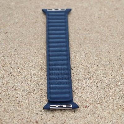 Picture of Pix Apple Watch Magnetic Nylon Strap Belt - Adjustable Magnetic Nylon Loop Strap for Apple Watch 42/44/45/49mm-Double Side Same Color High Quality Magnetic Strap (Dark blue,Freesize)