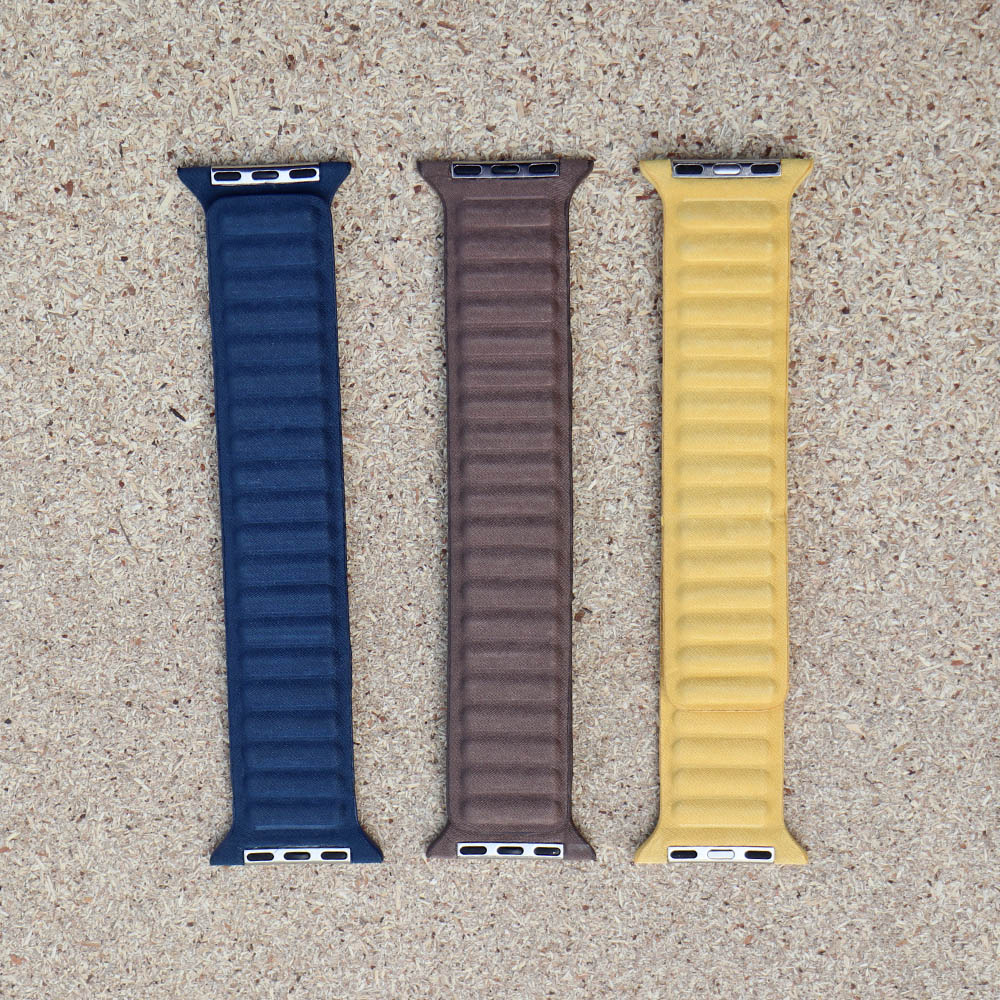 Picture of Pix Apple Watch Magnetic Nylon Strap Belt - Adjustable Magnetic Nylon Loop Strap for Apple Watch 42/44/45/49mm-Double Side Same Color High Quality Magnetic Strap (Dark blue,Freesize)