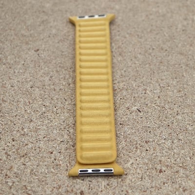 Picture of Pix Apple Watch Magnetic Nylon Strap Belt - Adjustable Magnetic Nylon Loop Strap for Apple Watch 42/44/45/49mm-Double Side Same Color High Quality Magnetic Strap (Yellow,Freesize)