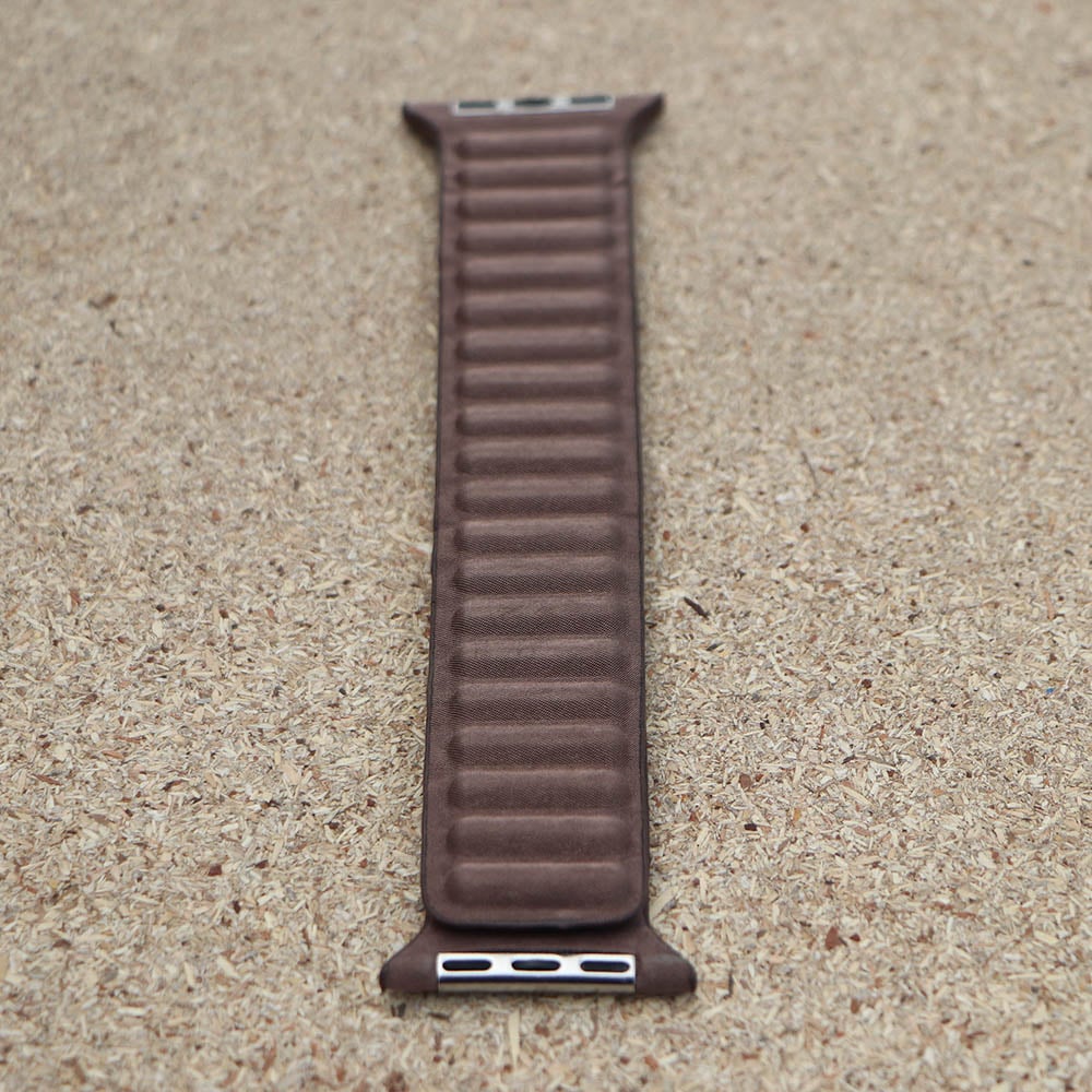 Picture of Pix Apple Watch Magnetic Nylon Strap Belt - Adjustable Magnetic Nylon Loop Strap for Apple Watch 42/44/45/49mm-Double Side Same Color High Quality Magnetic Strap (Coffee,Freesize)