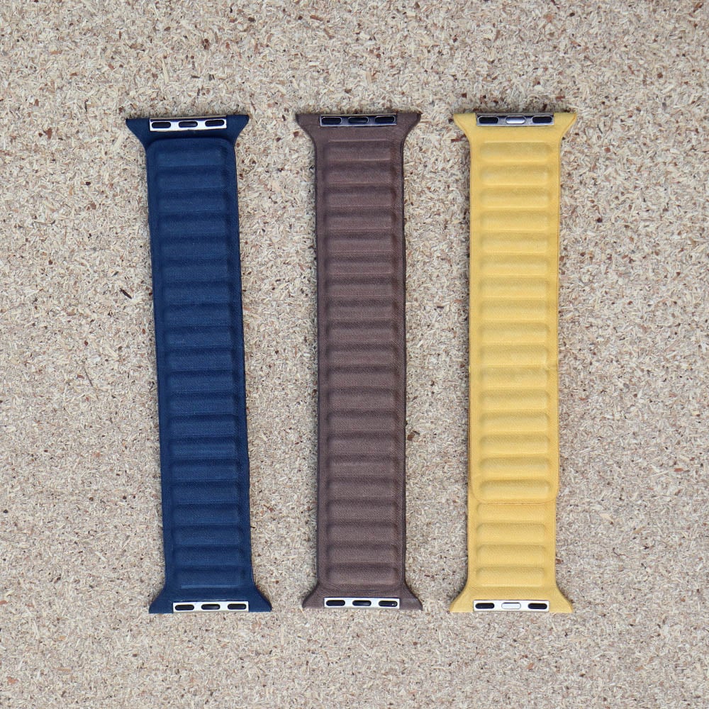 Picture of Pix Apple Watch Magnetic Nylon Strap Belt - Adjustable Magnetic Nylon Loop Strap for Apple Watch 42/44/45/49mm-Double Side Same Color High Quality Magnetic Strap (Coffee,Freesize)
