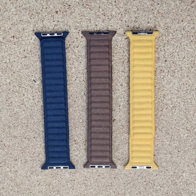 Picture of Pix Apple Watch Magnetic Nylon Strap Belt - Adjustable Magnetic Nylon Loop Strap for Apple Watch 42/44/45/49mm-Double Side Same Color High Quality Magnetic Strap (Coffee,Freesize)