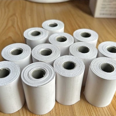 Picture of Pix 58x40mm Thermal Printer Paper, 3 Layer White Color Thermal Paper Roll for thermal Printer, POS Printer, Foodpanda tab, restaurant bill paper, shopping mall invoice paper (20 Pcs)