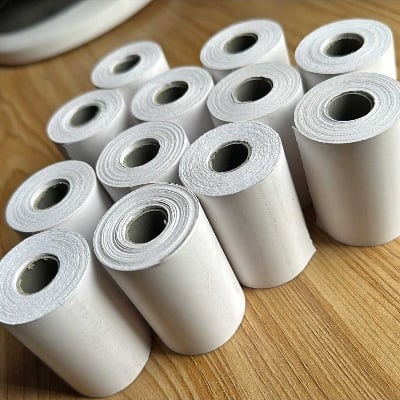 Picture of Pix 58x40mm Thermal Printer Paper, 3 Layer White Color Thermal Paper Roll for thermal Printer, POS Printer, Foodpanda tab, restaurant bill paper, shopping mall invoice paper (3 Pcs)