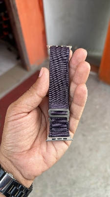 Picture of Metal Alpine Nylon Strap Band for KD99 ,HW8, DT8, S8 Max,T800, W68, TW8,HW8,Watch 8 Ultra, GS8 Ultra, N8, ZD8, Ultra Watch Series 8 Ultra Smart Watch Trail Metal Hook Loop Strap 42mm/44mm/45mm/49mm (Grape Purple,Freesize)