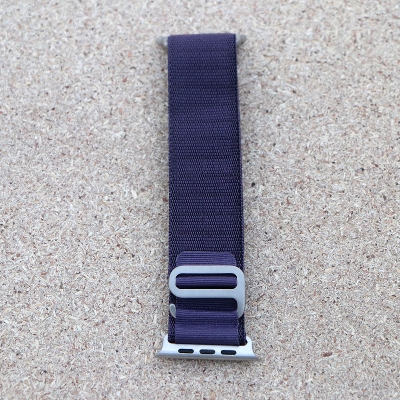 Picture of Metal Alpine Nylon Strap Band for KD99 ,HW8, DT8, S8 Max,T800, W68, TW8,HW8,Watch 8 Ultra, GS8 Ultra, N8, ZD8, Ultra Watch Series 8 Ultra Smart Watch Trail Metal Hook Loop Strap 42mm/44mm/45mm/49mm (Dark Blue,Freesize)