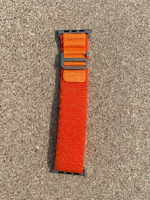 Picture of Metal Alpine Nylon Strap Band for KD99 ,HW8, DT8, S8 Max,T800, W68, TW8,HW8,Watch 8 Ultra, GS8 Ultra, N8, ZD8, Ultra Watch Series 8 Ultra Smart Watch Trail Metal Hook Loop Strap 42mm/44mm/45mm/49mm (Orange,Freesize)