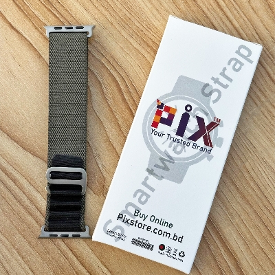 Picture of Metal Alpine Nylon Strap Band for KD99 ,HW8, DT8, S8 Max,T800, W68, TW8,HW8,Watch 8 Ultra, GS8 Ultra, N8, ZD8, Ultra Watch Series 8 Ultra Smart Watch Trail Metal Hook Loop Strap 42mm/44mm/45mm/49mm (Green Black,Freesize)